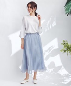 ANY 【洗える】シアーアコーディオン プリーツスカート
