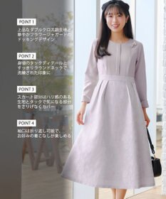 Tiaclasse フラワージャガードドッキングワンピース