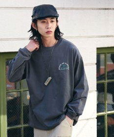 WEGO 【ユニセックス着用ITEM/MLサイズ展開】ヴィンテージライクグラフィックT（LS）