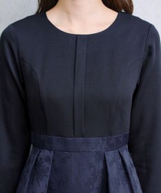 Tiaclasse フラワージャガードドッキングワンピース