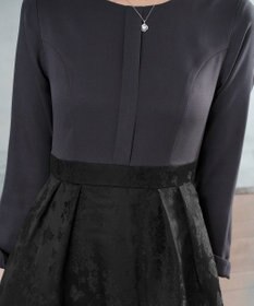 Tiaclasse フラワージャガードドッキングワンピース