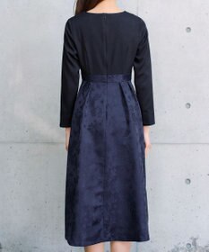 Tiaclasse フラワージャガードドッキングワンピース