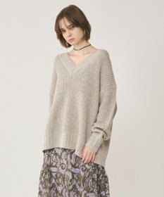 GRACE CONTINENTAL ラメ畦ニットトップ