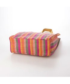 UNBILLION kakatoo ラフィアストライプカラーハンドルトート