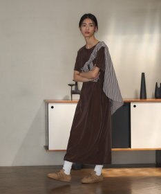 CRAFT STANDARD BOUTIQUE ベロアハーフスリーブワンピース