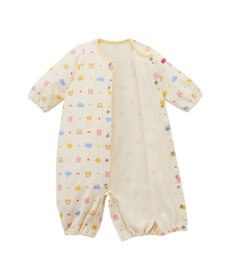 MIKI HOUSE HOT BISCUITS 【50-60㎝】 スムース素材 総柄ツーウェイオール