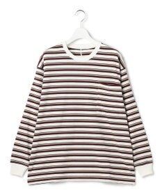 J.PRESS YORK STREET 【WOMEN】ポケットボーダーロングスリーブ Tシャツ