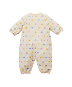 MIKI HOUSE HOT BISCUITS 【50-60㎝】 スムース素材 総柄ツーウェイオール