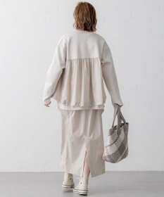 23区 L 【撥水加工/洗える】ブライトタフタ ドロスト スカート