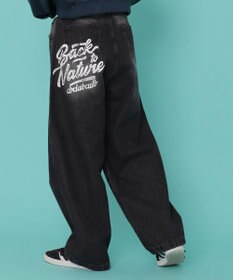 WEGO バックポケットロゴバギーデニム