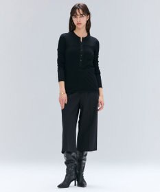 BEIGE， 【洗える・GISELe 10月号掲載】FORD / ウール配色メローヘンリーネックカットソー