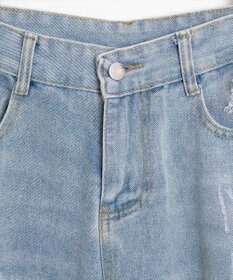 WEGO ダメージレギュラーデニム