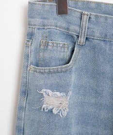 WEGO ダメージレギュラーデニム