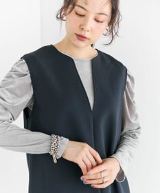 #Newans 【洗濯機可】キーネックジャンパースカート