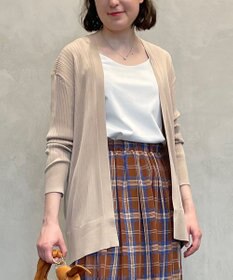 自由区 【洗える】ハイツイストコットンアセテート ニットカーディガン