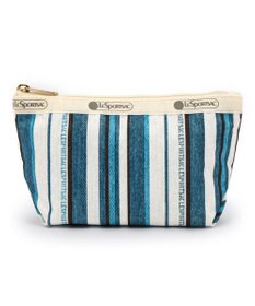 LeSportsac SMALL SLOAN COSMETIC/ティールグリーンストライプ