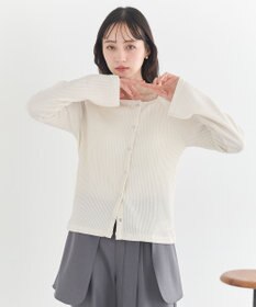 earth music&ecology 【予約】アシメ釦ツイストテレコカットソー