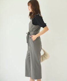 Feroux 【洗える】ショルダーフリル オールインワン