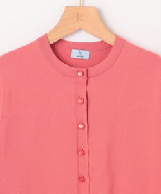 組曲 【洗える・6色展開】CANDYボタン 半袖カーディガン