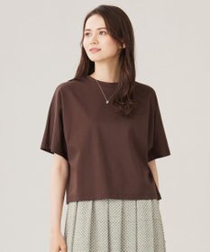 自由区 S 【洗える】ハイカウントクロップド丈 カットソー