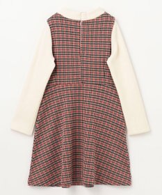 組曲 KIDS 【110-140㎝】チェックジャガード ワンピース