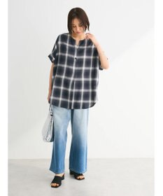 Green Parks リネンレーヨン前立てブラウス