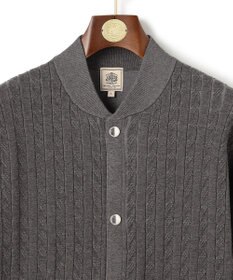 J.PRESS MEN 羽織るだけで整う大人の品格【ストレッチ / イージーケア】【FLEX YARN】ケーブルニット ブルゾンライク カーディガン