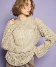 uncrave フィラメントモヘアニット プルオーバー ベージュ