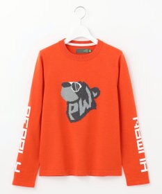 PW CIRCULUS 【WOMEN】【洗える】ベアフェイスモチーフ クルーネック ニット