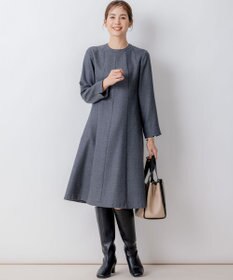 組曲 【WEB限定】ウールジョーゼット フレアワンピース