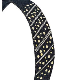 ACCA ブラックリボンデニムカチューシャ