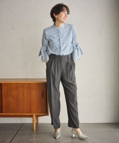 #Newans 【洗濯機可能/シワになりにくい】リボンカフスブラウス