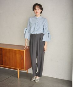 #Newans 【洗濯機可能/シワになりにくい】リボンカフスブラウス