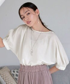 Tiaclasse 【接触冷感】袖ギャザードルマンプルオーバー