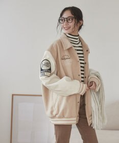 WEGO 【ユニセックス着用ITEM/SMLサイズ展開】メルトンワッペンスタジャン