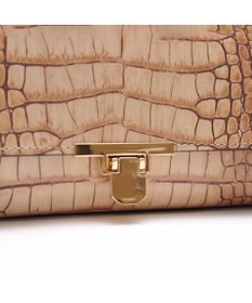 A.D.M.J. 【牛革】クロコ型押しラウンドクラッチショルダー