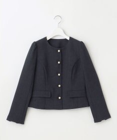 Feroux 【洗える】パールボタンジャケット×スカート セットアップ