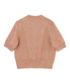 BEIGE， 【洗える】VANDA / ラメ入りクルーネック半袖カーディガン