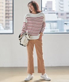 23区 L 【洗える】BUGIS シングルジャージー ボーダー カットソー