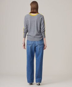 ICB 【CLASSY.1月号掲載・前後着用可能】ピュアカシミヤ バイカラーニット