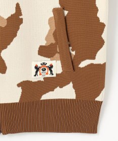 PW CIRCULUS 【WOMEN】ピント柄 ジップアップニットフーディ