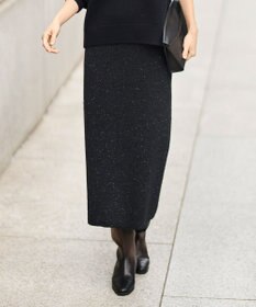 自由区 【カタログ掲載】スパンコールストレッチ スカート ブラック