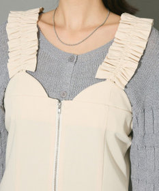 Green Parks フロントジップキャミワンピース