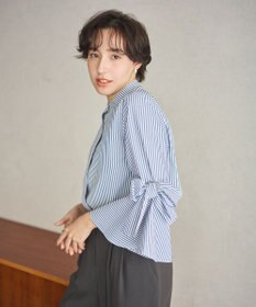 #Newans 【洗濯機可能/シワになりにくい】リボンカフスブラウス