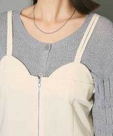 Green Parks フロントジップキャミワンピース