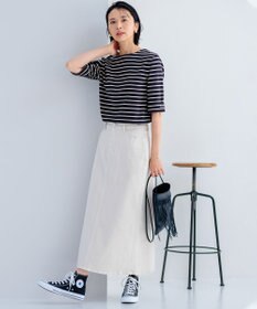 23区 【Oggi4月号掲載/一部店舗限定】Armor-lux 5分袖 ボーダー カットソー