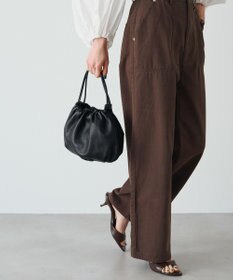 russet レザー巾着4WAYショルダーバッグ(CE-1454)