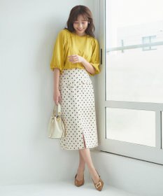 Feroux 【UVケア】バックリボンボリュームスリーブ Tシャツ