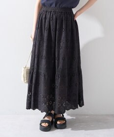 earth music&ecology シフリー刺繍スカート