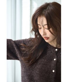 ANY SIS 【前後着用可】スパークルシャギー カーディガン